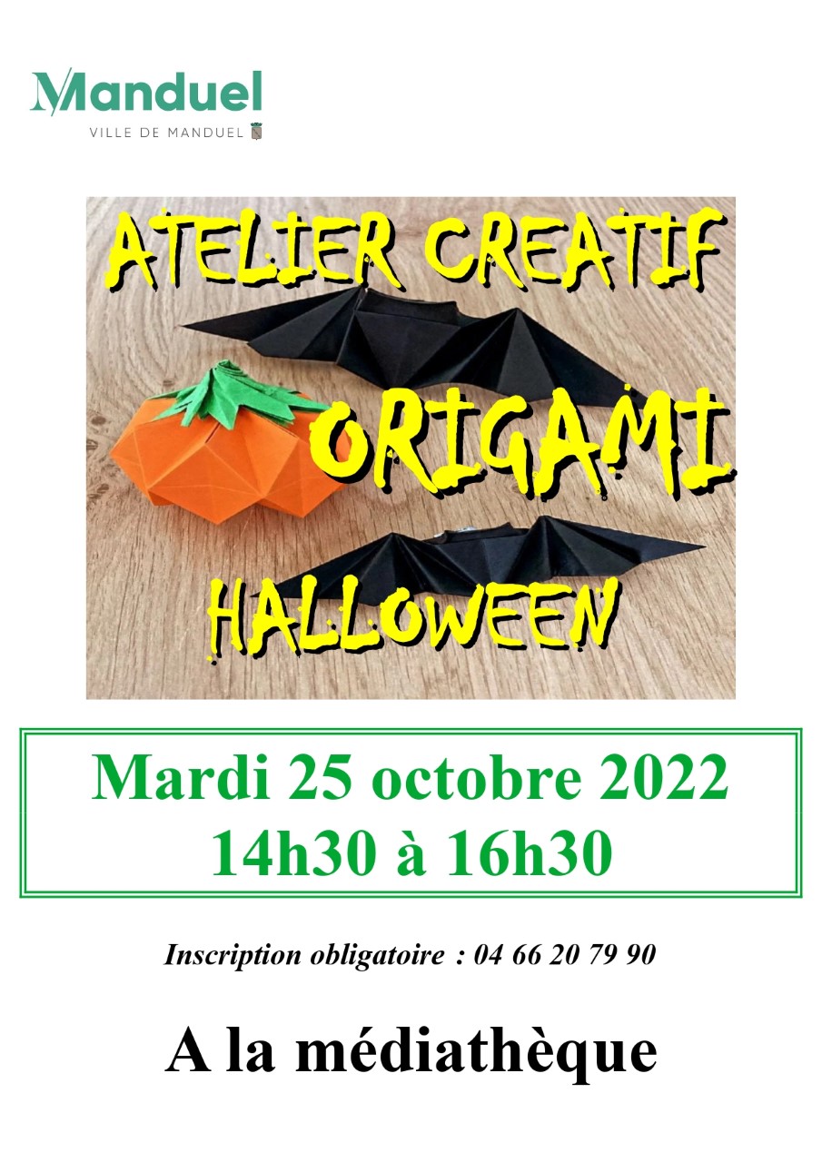 Affiche Origami Halloween 25 octobre 2022