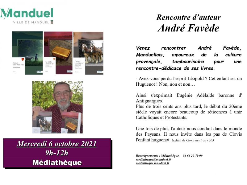 Rencontre d'auteur André Favède